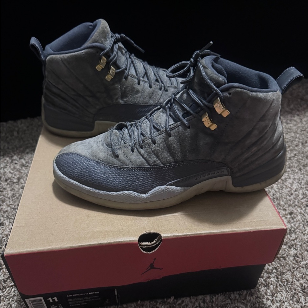 Jordan Retro 12 - Men's Charcoal and Black Sneakers